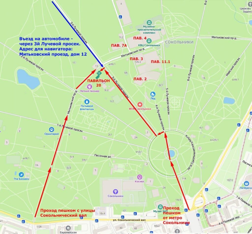Места проведения выставок